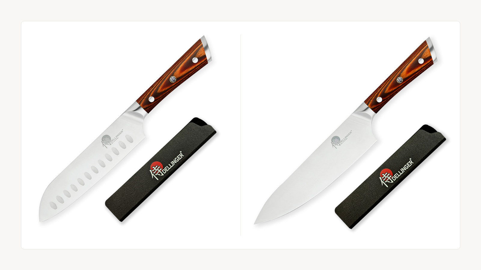 Srovnání kuchyňských nožů Santoku a Gyuto Dellinger